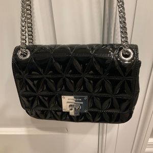 Michael Kors Sloan Black Patent Shoulder/Crossbody